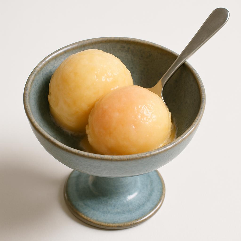 Banana Sorbet, served