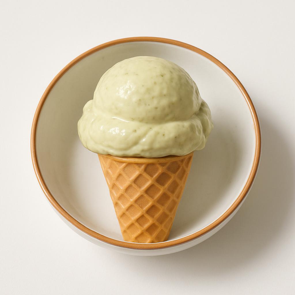 Basil Gelato, served
