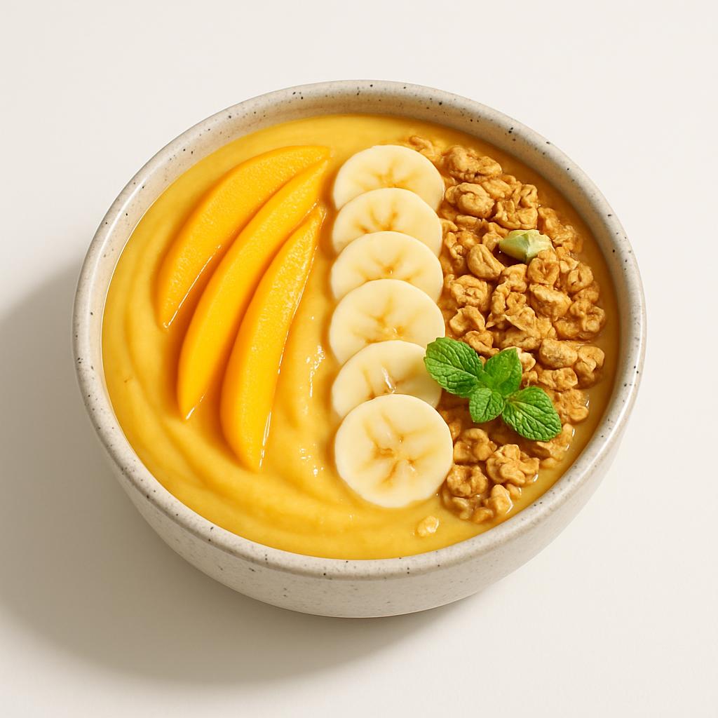Mango Smoothie Bowl, served