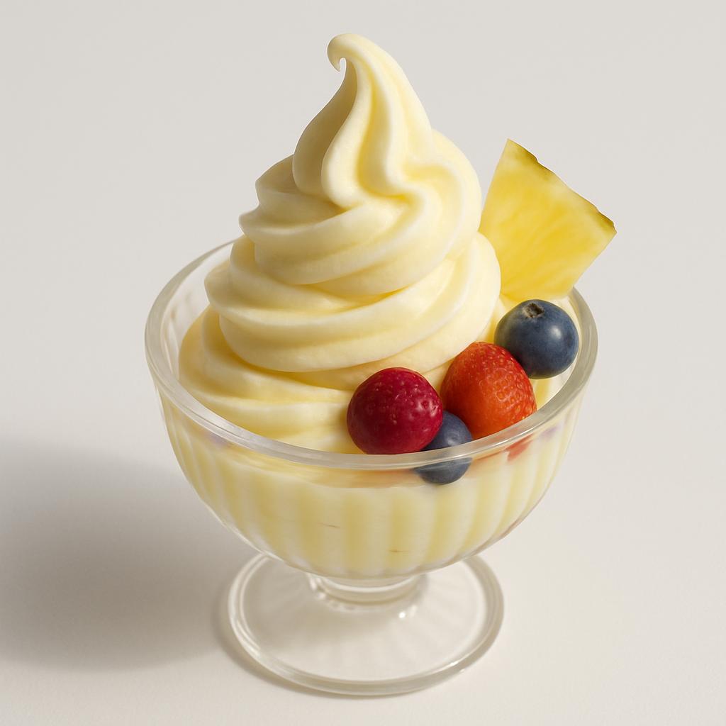 Pineapple Frozen Yogurt, served