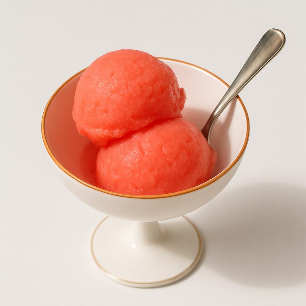 Watermelon Sorbet, served